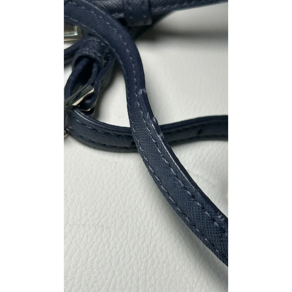 Kate Spade Satchel Crossbody Small Navy Blue Bow Rhinestone Saffiano Leather